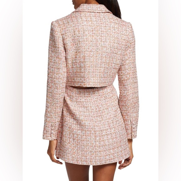 Self-Portrait Double Breasted Bouclé Knit Mini Dress US 4 / UK 8 - Picture 3 of 9